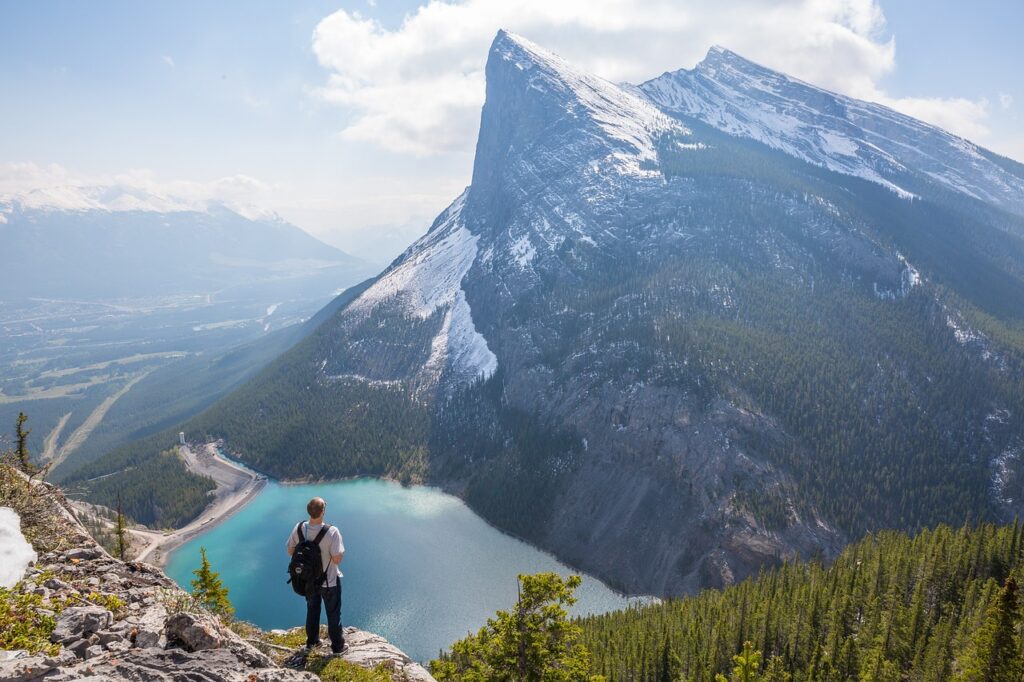 The Canadian Rockies - man, mountains, backpacker
