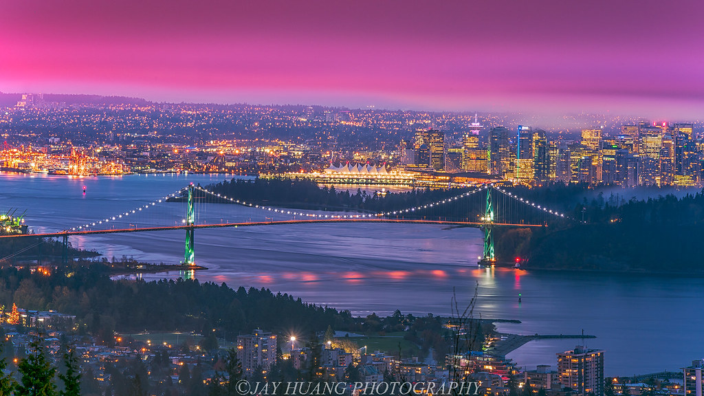 Vancouver Skyline - View of Vancouver Skyline BC Canada